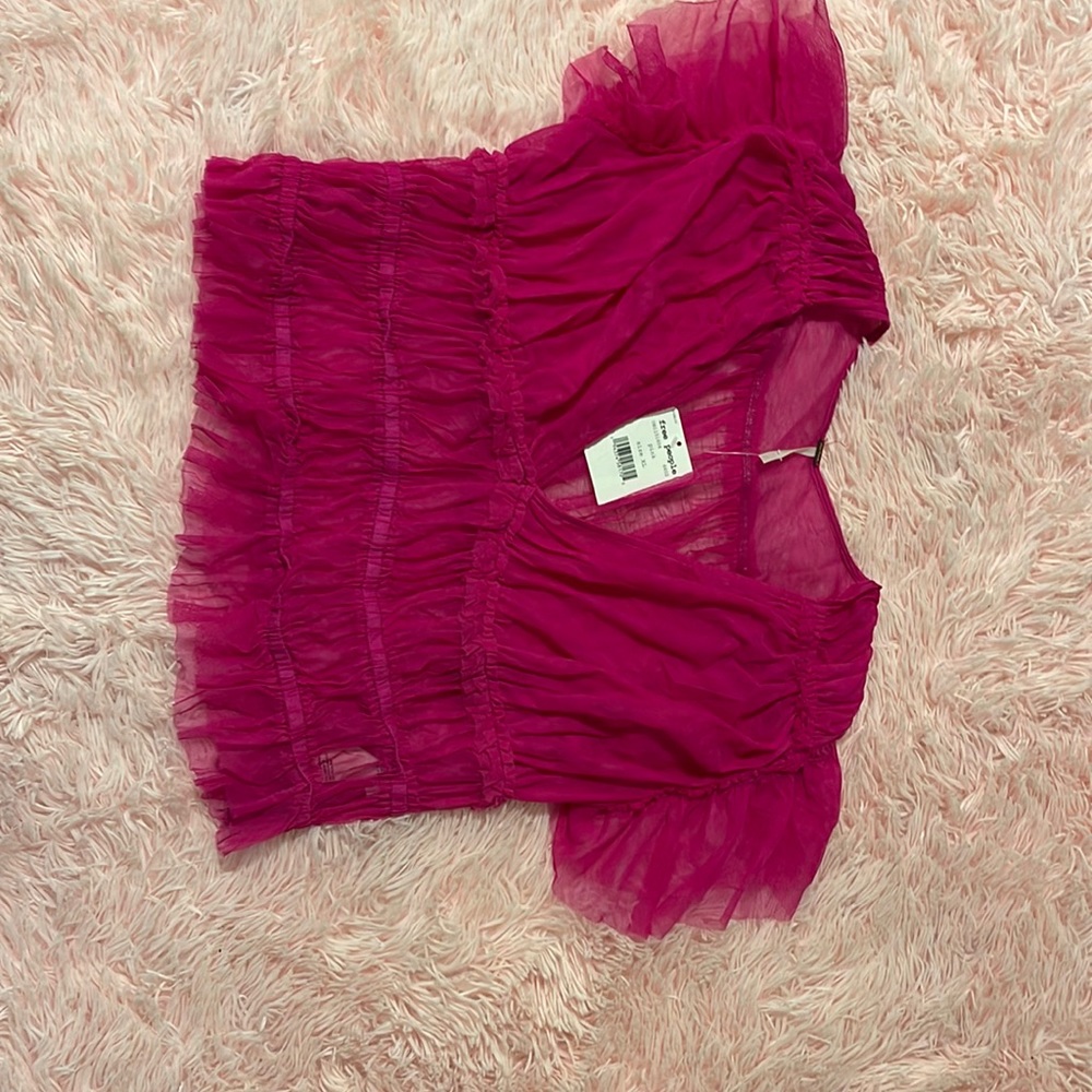 Free people mesh top